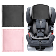 Sprouterie front view of two-pack satin headrest covers showing color and packaging benefit