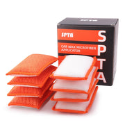 SPTA front view showing all eight sponges and compact storage benefit