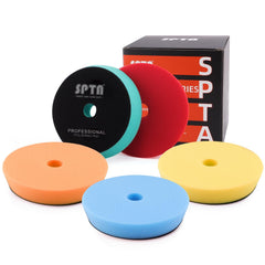 SPTA front view of five pads showing color-coded grits for easy selection and faster workflow