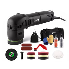 SPTA mini orbital polisher front view showing compact design and easy control benefit