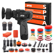 SPTA rotary polisher front view showing ergonomic handle and portably designed body for comfortable use