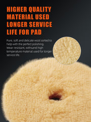 SPTA hook-and-loop backing close-up ensuring secure attachment to 3-inch polisher