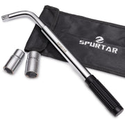 Spurtar front view showing wrench and pouch for compact storage
