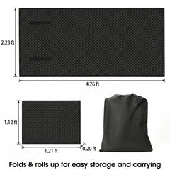 Sqqylvvor folded and stored in included carry bag for simple transport and storage