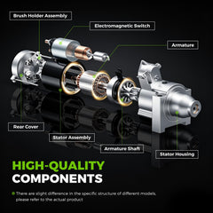 srosant starter label and specs image confirming voltage and rotation