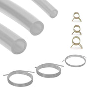 SSFOLPFEE kit arranged showing all three tubing sizes and clamps for easy selection