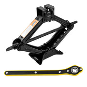 Stacool scissor jack front view showing sturdy frame and capacity benefit