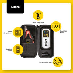 STANLEY LED work light illuminated on starter showing bright roadside visibility