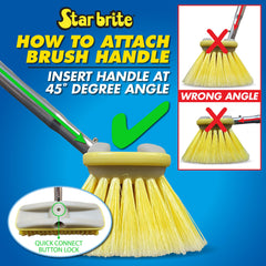 STAR BRITE brush mounted on Extend-A-Brush pole for extended reach and safer deck cleaning