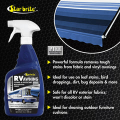 STAR BRITE before and after fabric comparison revealing restored color