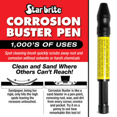 STAR BRITE pen removing salt corrosion from fishing reel, protects gear longevity