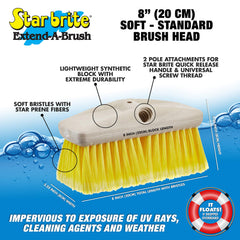 STAR BRITE soft bristles scrubbing gelcoat surface to remove dirt while protecting finish