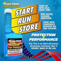 STAR BRITE Star Tron being poured into a fuel funnel demonstrating simple application