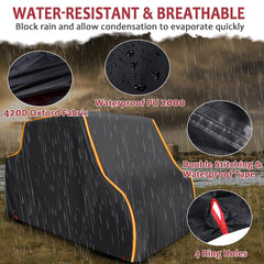 StarknightMT fabric close-up highlighting 420D durability and waterproofing
