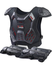 StarknightMT front chest protector view showing full coverage and secure fit