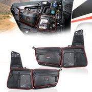 StarknightMT front door bag mounted on RZR door shows organized storage benefit