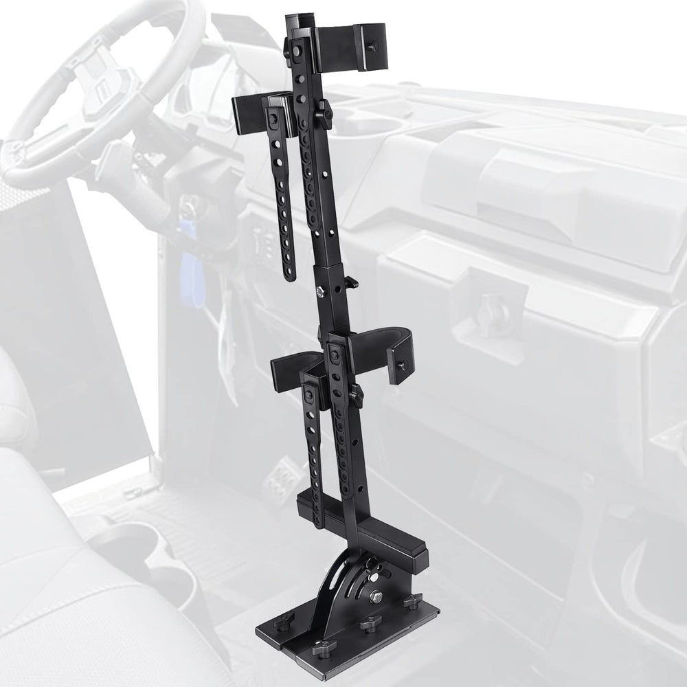 StarknightMT front view of vertical gun rack showing sturdy frame and slim shape for space savings