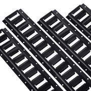 STARLEAPARTS front view of 2' E-track 4-pack showing rails and finish beneficial for inventory
