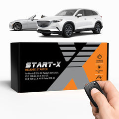 Start-X front packaging showing kit and Mazda compatibility benefits