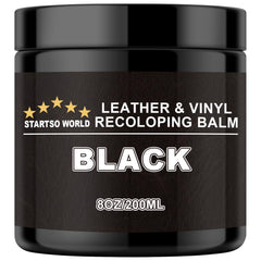 STARTSO WORLD front packaging showing black recoloring balm and benefits