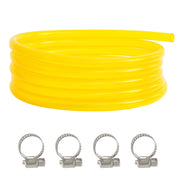 steauty front packaging view showing hose and included clamps, clear identification benefit