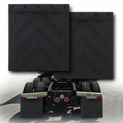 Steel Vision front view showing the pair of mud flaps and fit benefits