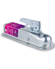 Stegewop front view of coupler showing ball socket and channel, ensures reliable attachment