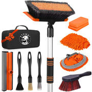 Stemni full kit laid out showing all included car cleaning items and convenience