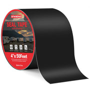 STIKBOND front view of black sealant tape roll showing label and width benefit