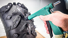 Stop & Go close-up of mushroom plugs highlighting reliable puncture sealing