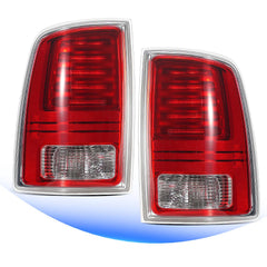 STRECOS front assembly pair showing clear lens and chrome housing, restoring factory look
