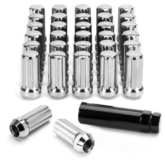 SUCOSO front packaging of 32 chrome lug nuts showing kit and chrome finish benefit