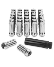 SUCOSO front view of 32-piece lug nut kit showing contents and chrome finish for complete replacement