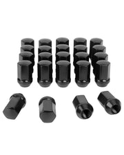 SUCOSO front view of 24-piece lug nut set showing complete kit and black finish benefit