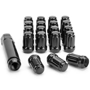 SUCOSO front view of 16 lug nuts and included socket showing complete kit and convenience