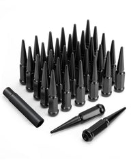 SUCOSO front view of 32-piece spiked lug nut set showing bold styling and complete kit