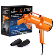 suds.lab front profile of jet dry showing compact blower and vents, practical drying