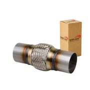 SUISFLXGRO front view of stainless flex pipe showing shape and fit benefit