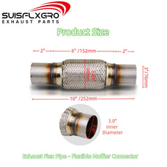 SUISFLXGRO installed mid-pipe on truck reducing vibration and noise