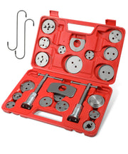 SUJADE front view of full 24-piece red caliper tool kit showing completeness and durability