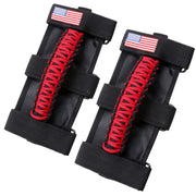 sukemichi front view of red grab handles showing pair and straps for easy mounting