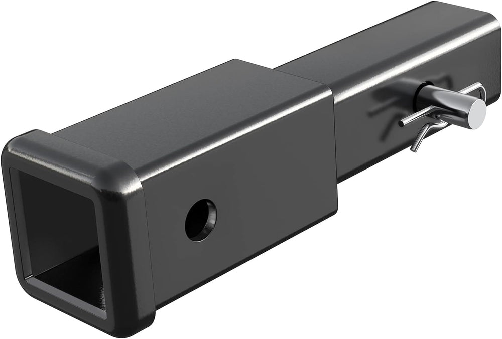 Sulythw front view of hitch extender showing receiver fit and secure connection