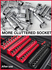 SUNBABA tray holding deep and shallow sockets for quick visual sorting