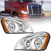 Sunhua chrome headlight pair front view showing restored appearance and fit