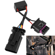 Sunluway harness front view showing plug ends and compact design for quick fit