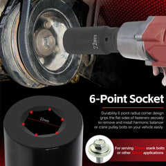 Sunluway socket fitted to an impact wrench demonstrating high-torque removal for stubborn crank bolts