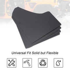 SUNPIE mud flap beside ruler showing size for accurate trimming and fit