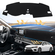Sunsdrew front overview of dash cover showing full fitted protection and improved aesthetics