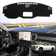 Sunsdrew front view of dash cover showing precise fit and cleaner interior