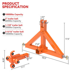 SUNSHINE FARMRE towing hook and ring detail offering reliable heavy-pull capability